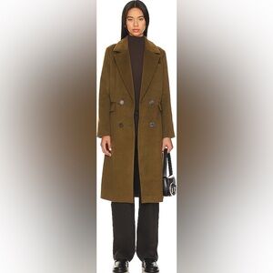 Brand New - Apparis Aaron Coat in pea green - size XS